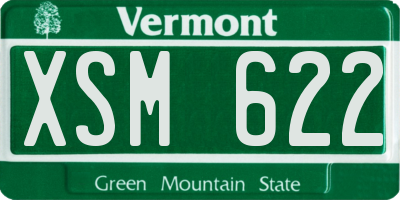 VT license plate XSM622