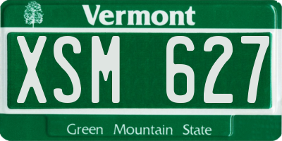 VT license plate XSM627