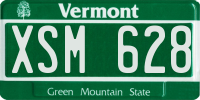 VT license plate XSM628