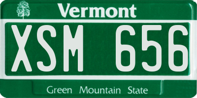 VT license plate XSM656