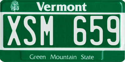 VT license plate XSM659