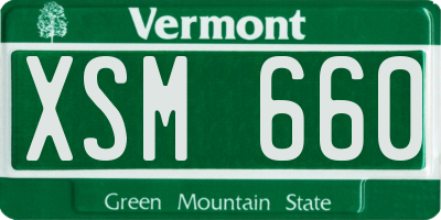 VT license plate XSM660