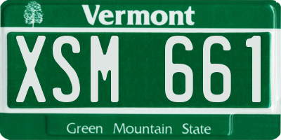 VT license plate XSM661