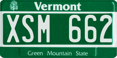 VT license plate XSM662
