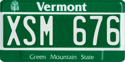 VT license plate XSM676
