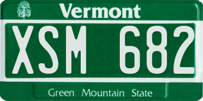 VT license plate XSM682