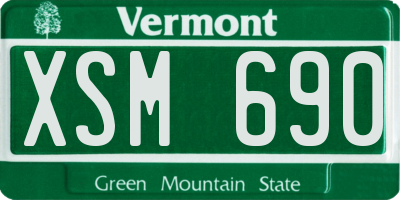 VT license plate XSM690