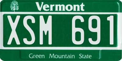 VT license plate XSM691