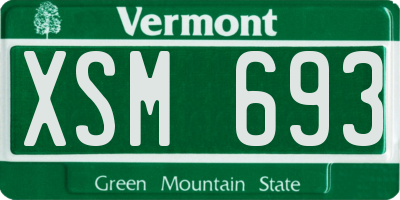 VT license plate XSM693