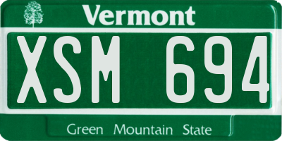 VT license plate XSM694