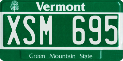 VT license plate XSM695