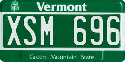 VT license plate XSM696