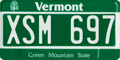 VT license plate XSM697