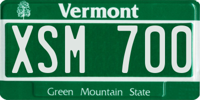 VT license plate XSM700