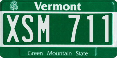 VT license plate XSM711