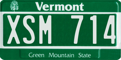 VT license plate XSM714