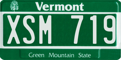 VT license plate XSM719