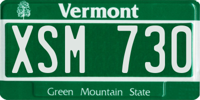VT license plate XSM730