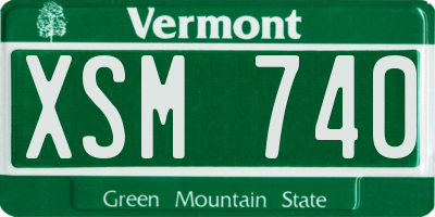 VT license plate XSM740