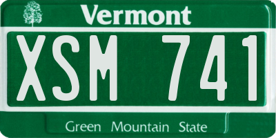 VT license plate XSM741