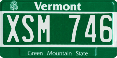 VT license plate XSM746