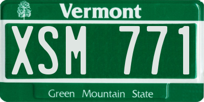 VT license plate XSM771
