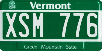 VT license plate XSM776