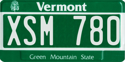 VT license plate XSM780