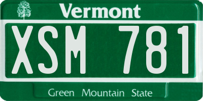 VT license plate XSM781