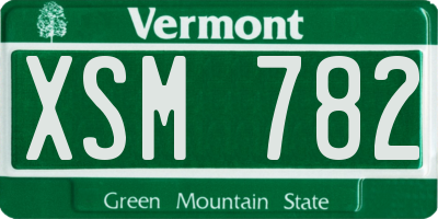 VT license plate XSM782