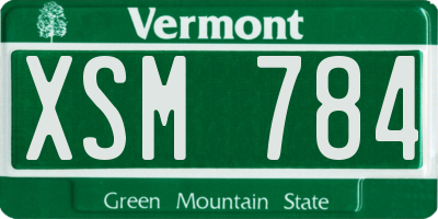 VT license plate XSM784