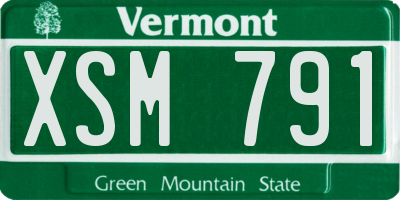 VT license plate XSM791