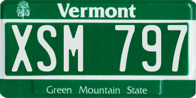 VT license plate XSM797