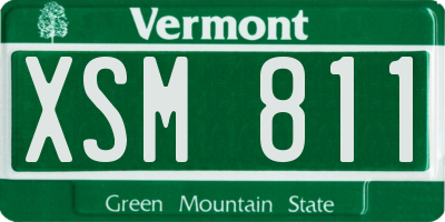 VT license plate XSM811