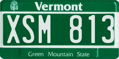 VT license plate XSM813