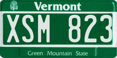 VT license plate XSM823