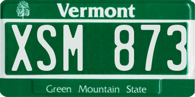 VT license plate XSM873
