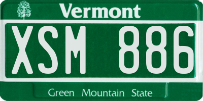 VT license plate XSM886
