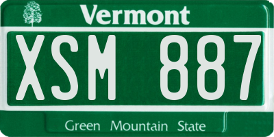 VT license plate XSM887