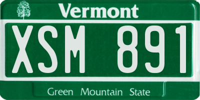 VT license plate XSM891
