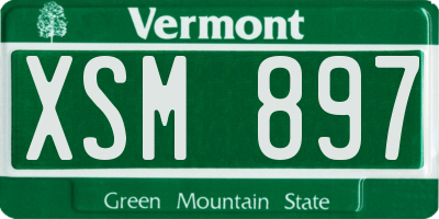 VT license plate XSM897