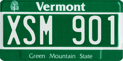 VT license plate XSM901