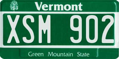 VT license plate XSM902