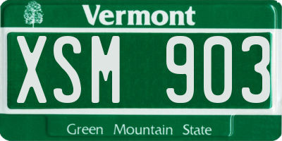 VT license plate XSM903