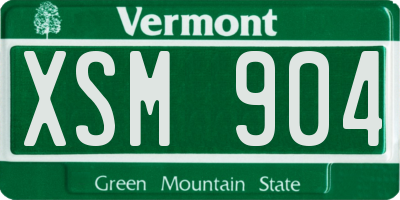 VT license plate XSM904