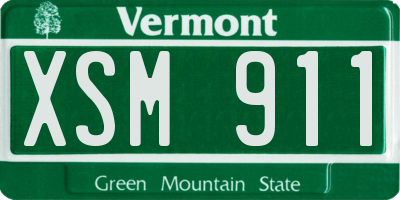 VT license plate XSM911