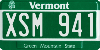 VT license plate XSM941
