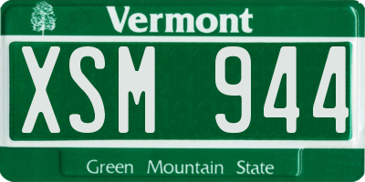 VT license plate XSM944