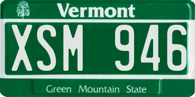 VT license plate XSM946
