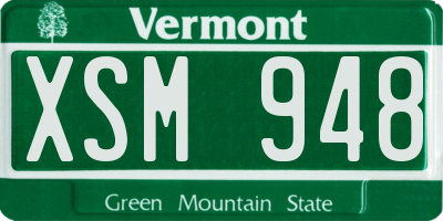 VT license plate XSM948